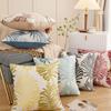 YunJeude Cushion Set of Nordic Cotton and Stylish and Cute Leaf Jacquard Zipper Simple and Modern Interior Design Covers, 45x45cm, 2, Style, Linen,