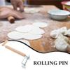 ABBP-Premium Wooden Rolling Pin For Baking - 360° Rotating Handle, Non-Stick Surface, Ideal For Dough, Pizza, And Pastries