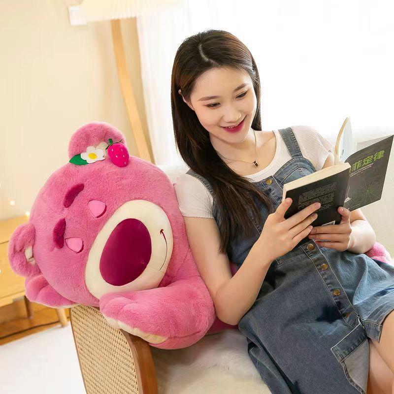 New  Toy Story Lotso Cute Bear Strawberry Sofa Plush Pillow Stuffed Toys Children Girls Friends Festivals Birthday Gift