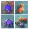 4-teiliges Badespielzeug mit LED-Beleuchtung, für Schwimmen, Wasser, weicher Gummi, Induktion, leuchtender Pinguin, Dinosaurier, Spaß, Glühen, rutschfest, leicht zu greifen, Kinder spielen lustig