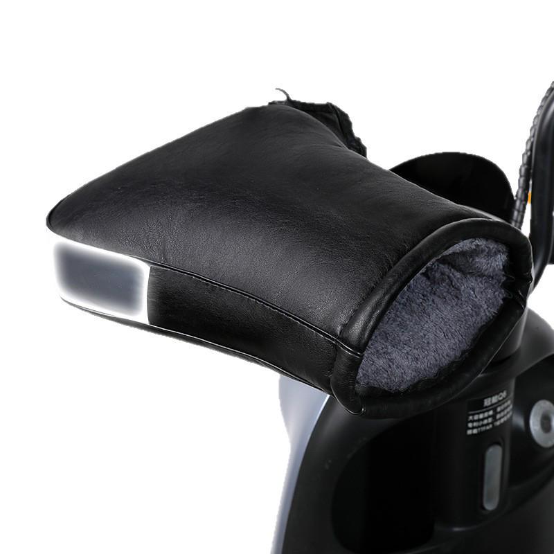 Winter Warm Waterproof Electric Vehicle Handlebar Cover Gloves - Cold-Proof, Windproof, Thickened Handguards for Motorcycles and Tricycles