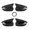 Car Rearview Mirror Cover Suitable for Mazda CX-5 Bright Black Carbon Fiber Pattern Mirror Housing Car Accessories