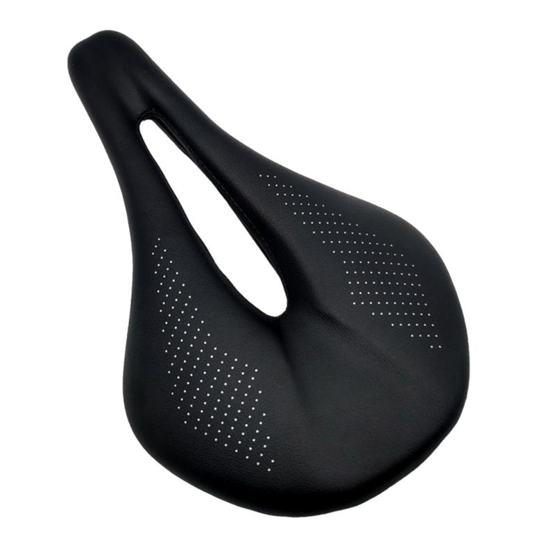 Leather Carbon Fiber Bike Seat Lightweight Hollow Saddle Seats Bike Saddle Cycling Accessories Comfortable & Breathable