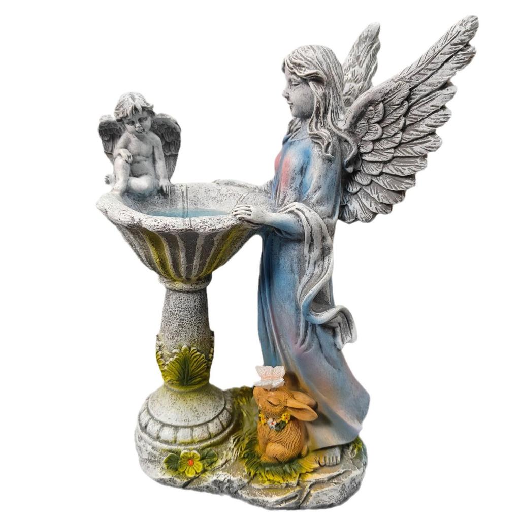 European Angel Statue Color-Changing Solar Light - Creative Garden Ornament