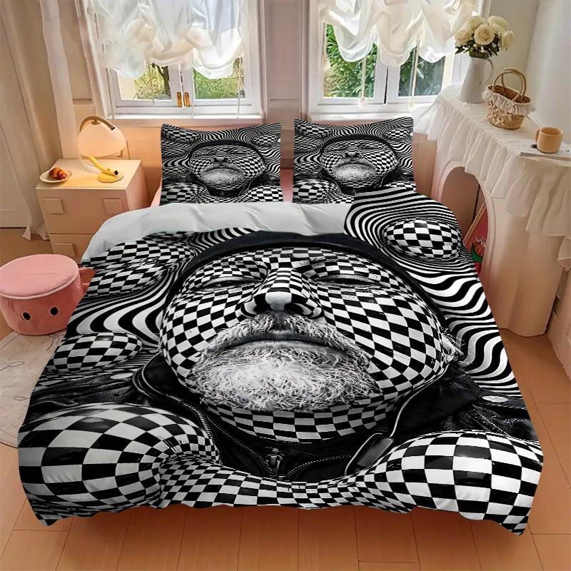 3pcs Anime Cartoon Design Bedding Set - Includes One Quilt Cover and Two Pillowcases (No Core) - Perfect for Bedroom and Guest Room Decorati