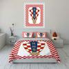 Red checkered shield pattern. Bedding sets Duvet cover sets Duvet covers Pillowcases(1* Duvet Cover 2* Pillowcases without duvet insert)