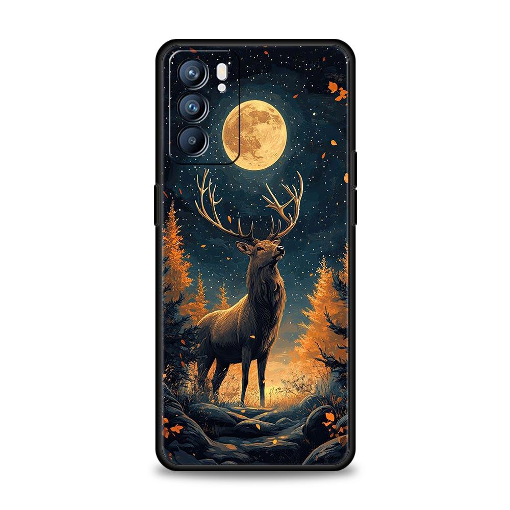 

Deer Lichee Pattern Phone Case For Oppo Reno 13 12 11 10 7 F Find X5 X6 A98 A80 A79 A78 A57 A54 A31 A17 Pro 5G Soft TPU Cover Reno12 F