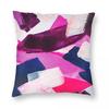 Abstract Pink And Navy Square Pillowcase Polyester Linen Velvet Creative Zip Decorative Home Cushion Case Wholesale