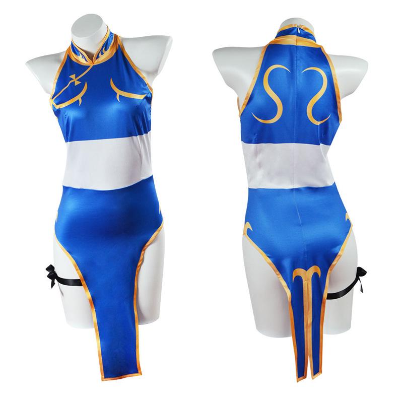 Macacão Cosplay de Halloween da Chun-Li – Roupa de Palco de Street Fighter 6