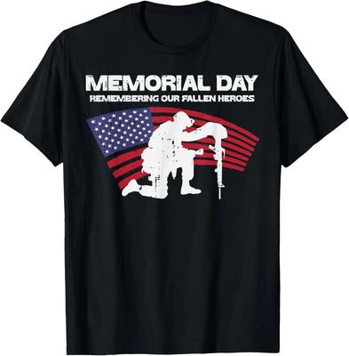Memorial Day Gedenken an unsere gefallenen Helden US-Flagge Unisex T-Shirt