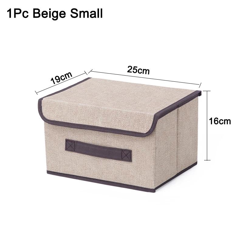 Коробка для хранения из нетканого материала пылезащитная для дома корзина для косметики в спальню с крышкой штабелируемая водонепроницаемая одежда нижнее белье коробки 2329₽