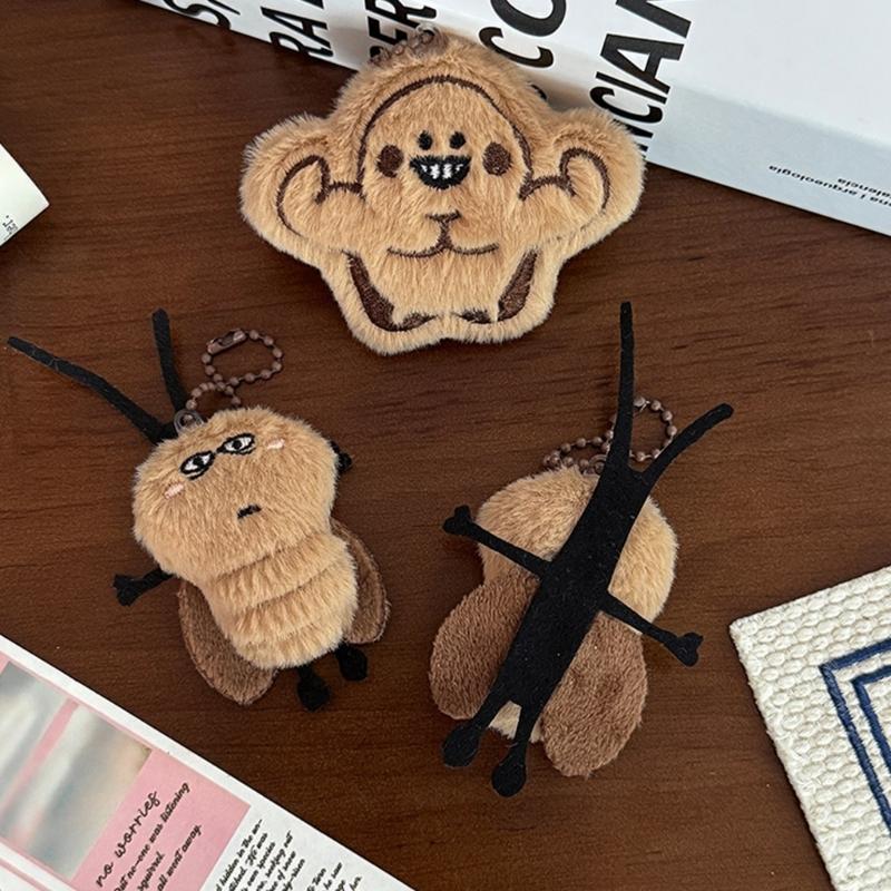 Cartoon Cockroach Plush Bag Charm Bag Pendant for Quick Decoration of Backpacks Purses or Luggage Amusing Design