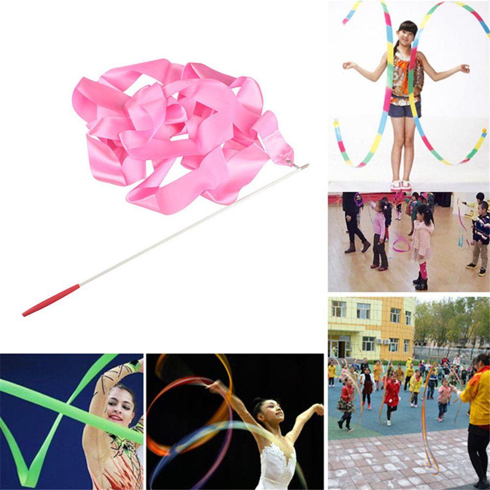 Kind Gymnastiek Ballet Kunst Draaiende Stok Attributen Dansstok 4M Gymnastiek Lintjes Ballet Streamer