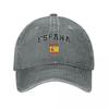 Espana Spain With Spanish Flag Men Women Baseball Caps Shield Textured Distressed Washed Hats Cap Vintage Snapback Hat