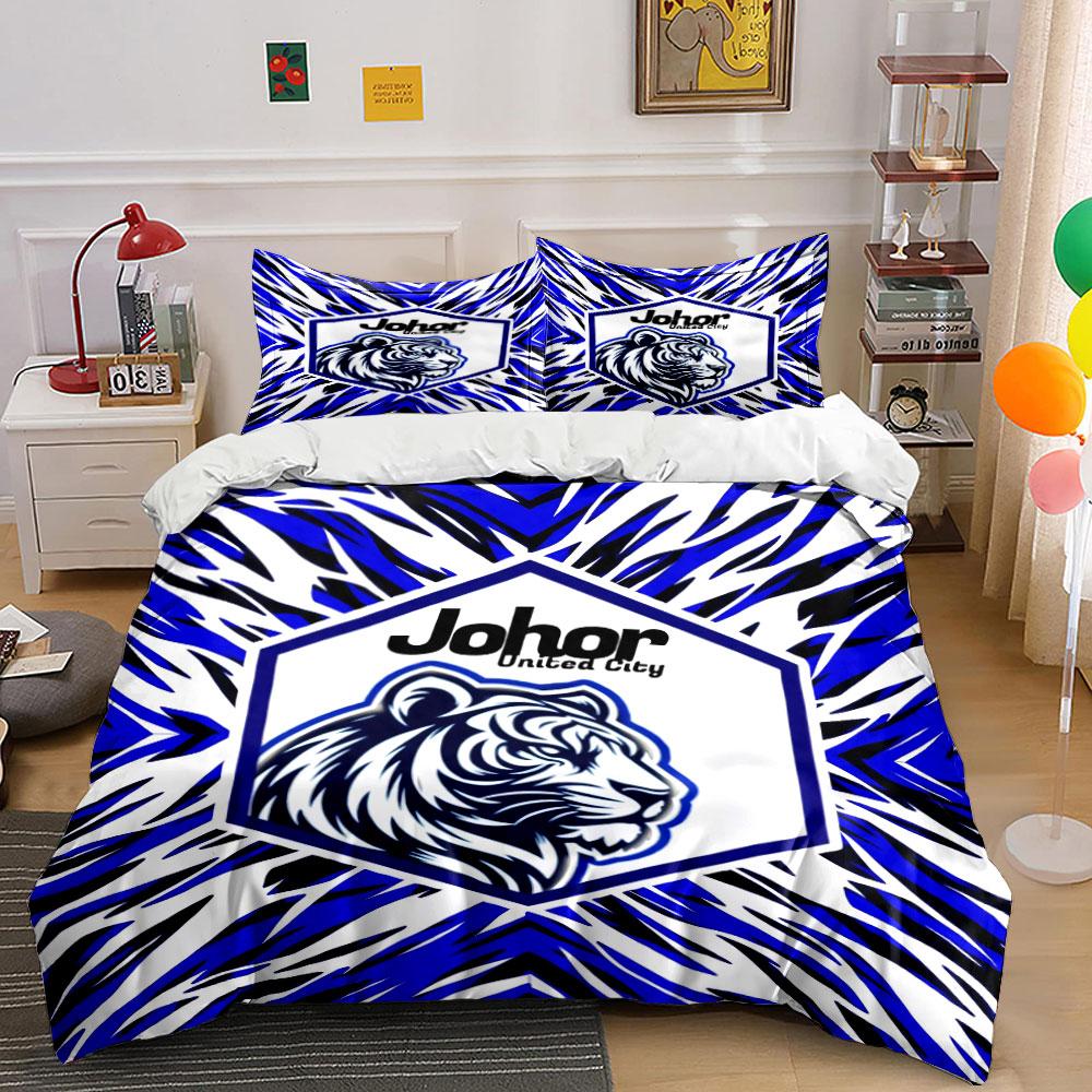 Blue Tiger Johor Bedding Set Bedding Duvet Cover Set Duvet Cover Pillowcases (1 * Duvet Cover 2 * Pillowcases, without duvet insert)