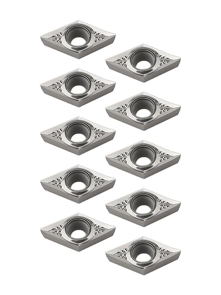 Carbide Cutter Blades 10pcs DCGT11T302AK DCGT32 50 5 Inserts for Aluminum Machining with High Rigidity and Strong Resistance