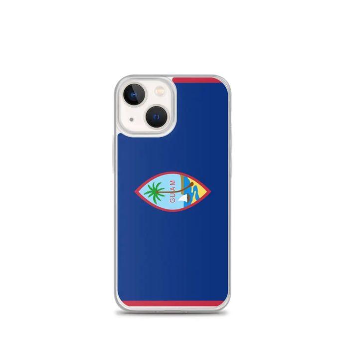Coque iPhone - Drapeau Guam - iPhone 13 Mini - Souple - Design Fin - Multicolore