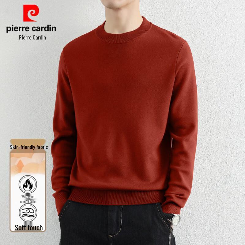 Pierre Cardin Men's Thickened Crew Neck Knit Sweater