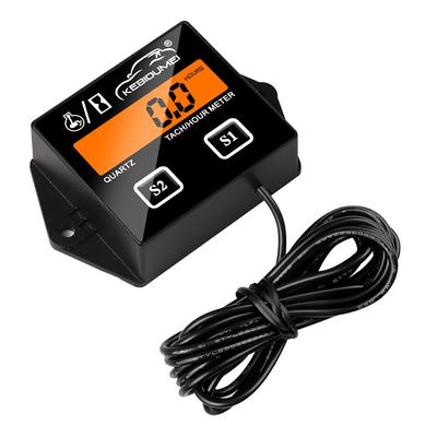 Kebidumei Dijital Motor Takometre Saat Ölçer Takometre Göstergesi Motor RPM LCD Ekran Araba Motosiklet Dört Zamanlı Motor Tekne ATV moto için