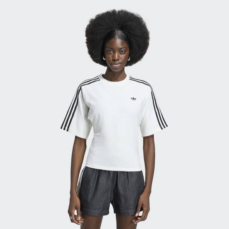 Adidas Women's Striped Loose Fit Sport T-Shirt