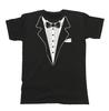 Tuxedo Mens  T-Shirt Suit Tie Wedding Fancy Dress Stag Party Dinner Gift