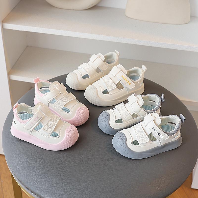 Summer Kids Closed Toe Sandals Soft Sole Kick Functional First Walker Shoes Unisex Baby Breathable Casual Shoes