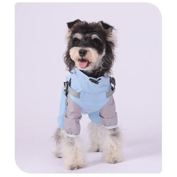 Pet Dog Waterproof Coat Puppy Hooded Jacket for Rainy Day Outdoor Dog Raincoat Reflective Clothes for Small Medium Large Dogs