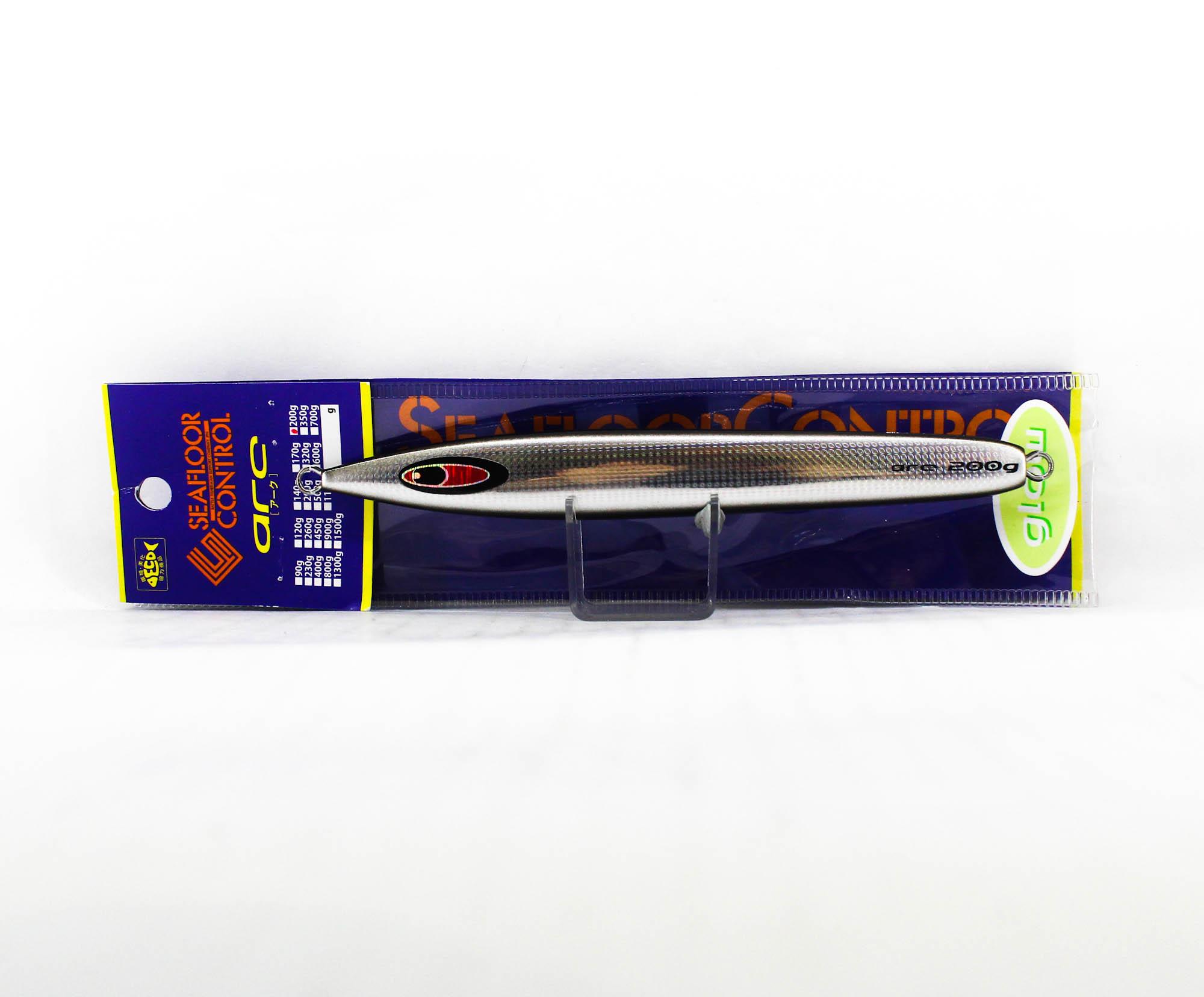 Seafloor Control Metal Jig Arc 200 grams Silver Black Zebra Glow GR (4997)