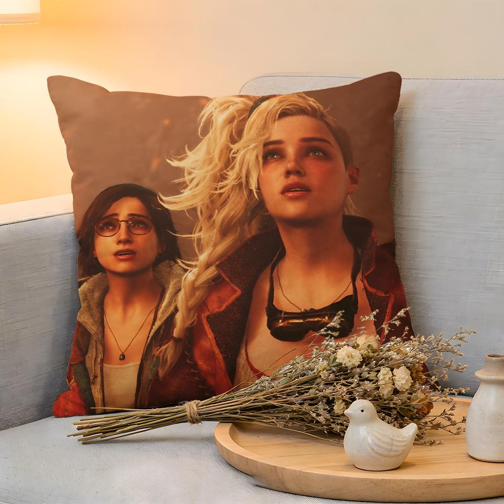 Cushion Cover Linen SkinFriendly Soft Decorative Case for Sofa Home Decor Hot Game Monster Hunter Wilds Pillow cover