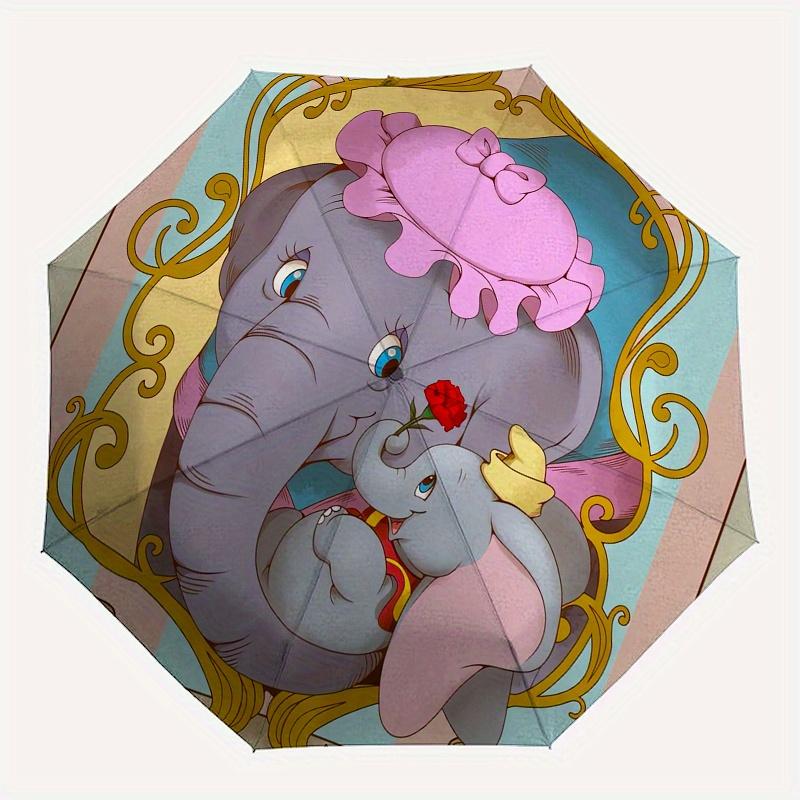 Dumbo, Elephant Automatic Opening and Closing Umbrella, Compact Travel Umbrella, Lightweight and Portable, Suitable for Beach Commuting Busi