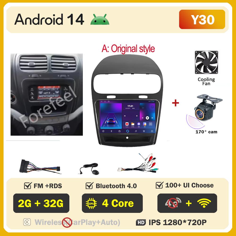 Car Android For Dodge Journey Fiat Leap 2012 -2020 Car Radio Video Stereo No 2din Touch Screen WIFI DVD Bluetooth 5G Automotive