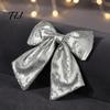Durable Polyester Bows for Seasonal Decor Christmas Large Bow Pendant with Sequin, Multi-Layered Glitter Decorative Hanging Holiday Parties Ornament,
