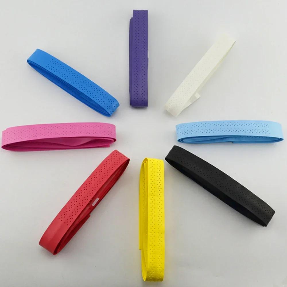 10 buc respirabil 0,75 mm benzi de sudoare pentru racheta de tenis, bandă de prindere anti-alunecare perforată absorbantă, bandă de mâner pentru badminton, suprapuneri