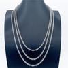 European and American Tennis Necklace Three-claw Single-row 4mm Zircon Chain Jewelry Men's and Women's Jewelry