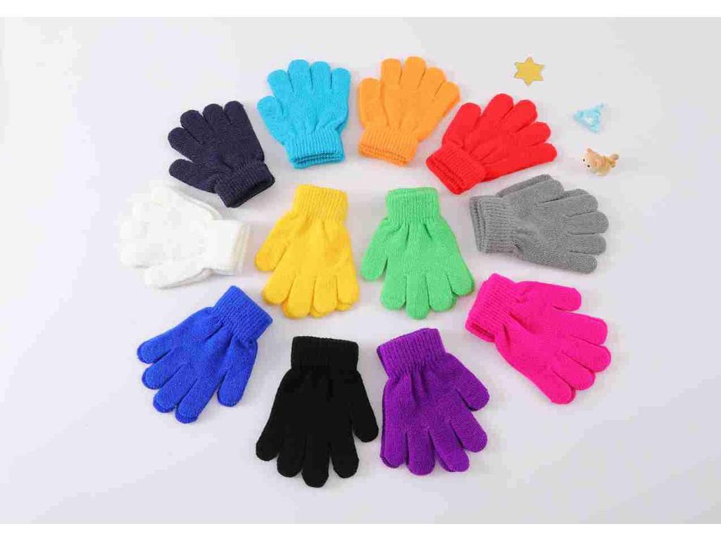 Children's Winter Knitted Fingerless Gloves: Windproof, Warm, Frostbite-Resistant in Macaron Colors