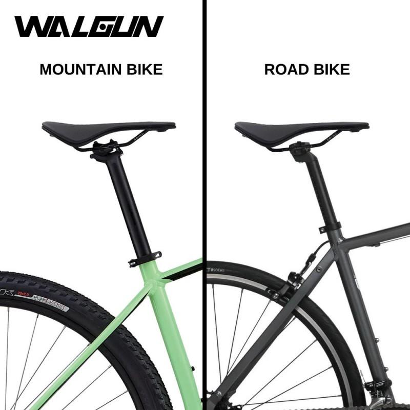 WALGUN Bike Saddle PU Leather Hollow Comfort Breathable Road Mountain Folding Bicycle