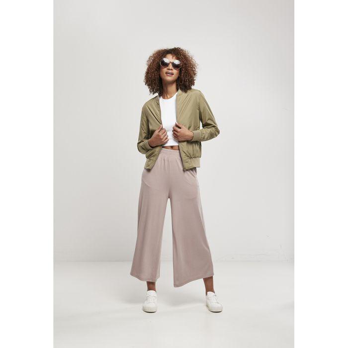 Pantalon Large - Urban Classics - Femme - Couleur Rose - Coupe 3/4 - Confortable Et Décontracté