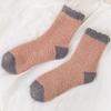 5Pairs Thickened Floor Plush Socks Patchwork Warm Boat Socks Women  For Female Men