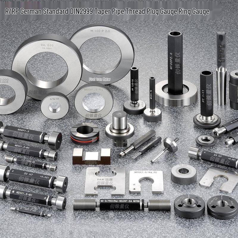 German Taper Pipe Thread Gauge Set: R1/8, 1/4, 3/8, 3/4 DIN2999 Ring & Plug Thread Plug Gauge Inquiry