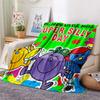 Mr. Men Little Miss  Print Flannel Blanket, High Quality Comfortable for All Seasons, Home Decor, Warmth and Comfort