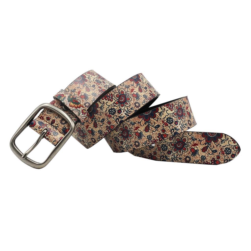 Pasek z nadrukiem PU w stylu europejskim i amerykańskim hip-hopowym, uniwersalny, spersonalizowany, modny pasek ze sprzączką do jeansów