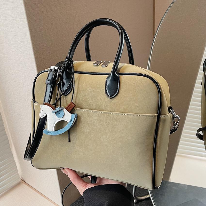 

2024 Winter Vintage Large Capacity Women s Tote & Crossbody Shoulder Bag - Casual Fashion for Work Commute Without Pendant кофейный