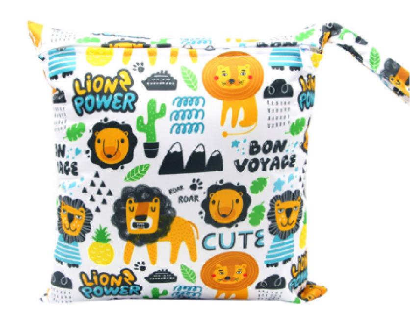 SGS Certified Baby Diaper Bag - Cartoon Pattern, Washable, Wet/Dry Storage