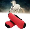 Horse Sport Boots PU Shell Horse Front Leg Boots with Elastic Cushion for Horse Jumping TrainingRed