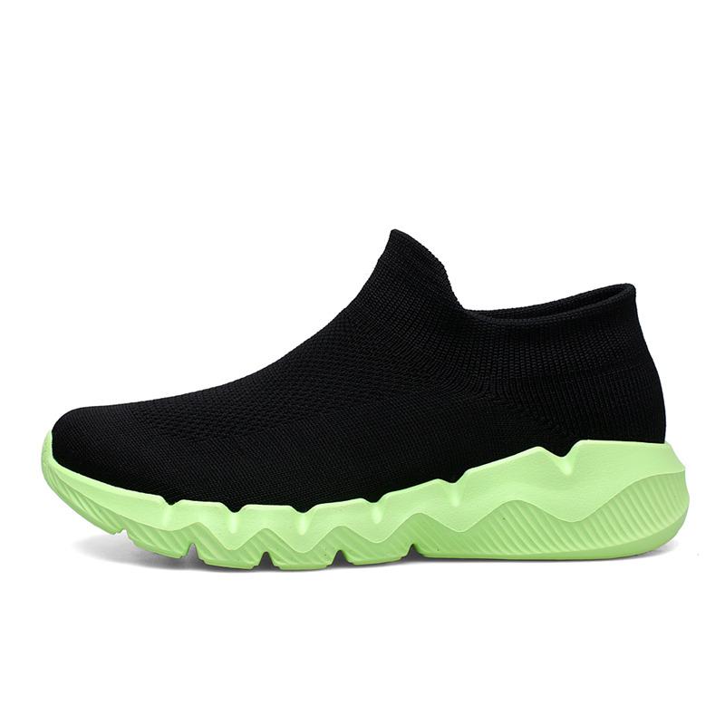 Red Knit Men's Sock Shoes Slip-on Lightweight Casual Sneakers Unisex Big Size 48 Non-slip Comfortable Sport Shoes Women Sneakers