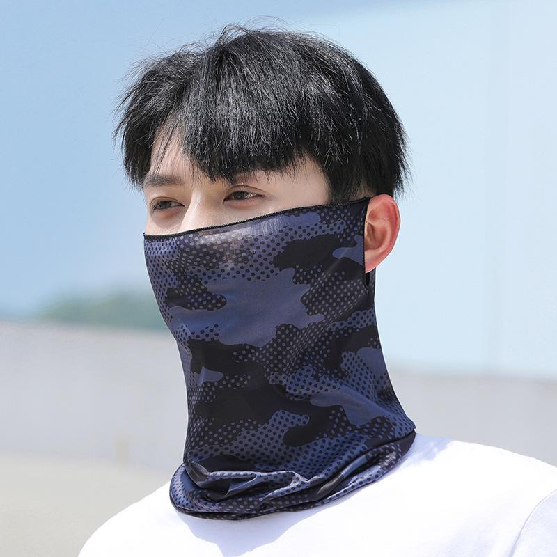 Unisex UV Protection Breathable Face Mask & Neck Gaiter with Ear Loops for Summer Cycling