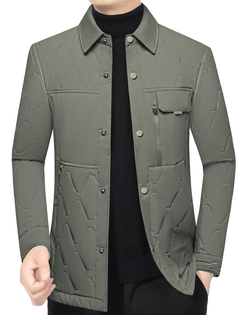 Modische Warme Baumwolljacke für Herren 2025 Winter Mittleres Alter - Leichter, Vielseitiger Business Casual Mantel