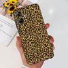 For Motorola Moto G54 5G Case Black Matte Liquid Silicone On Motorola G54 MotoG54 G 54 Soft Cover Leopard Print Coques Fundas