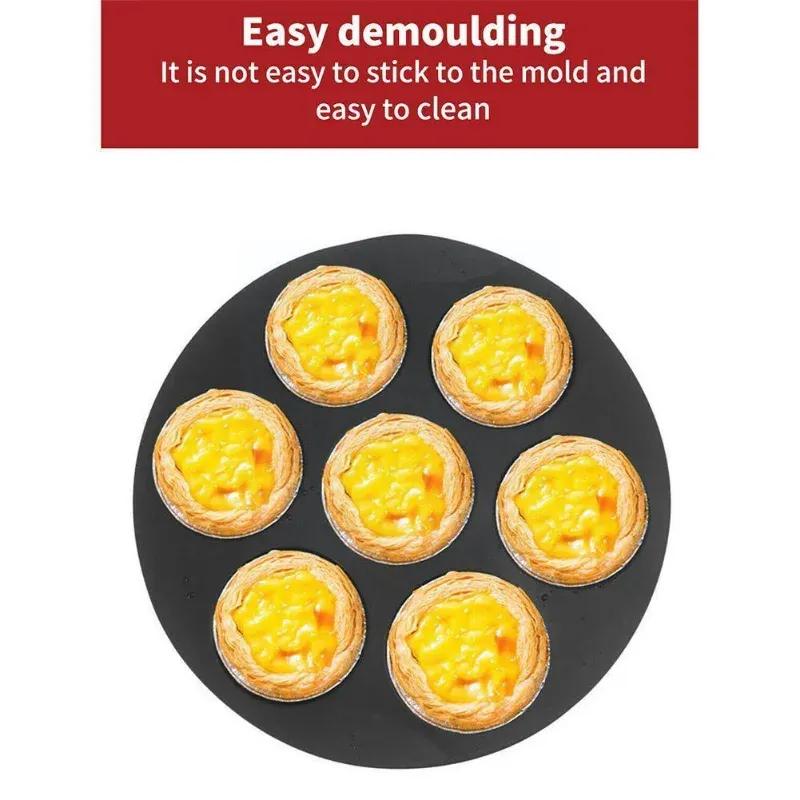 18cm/20cm Silicone Air Fryer Baking Molds 7-cavity Baking Muffin Cups Pan Cake Mold Cupcake Baking Kitchen Cake Gadgets Z3u4
