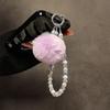Plush Ball Phone Lanyard Crystal Bead Phone Chain Pendant Fashion Autumn and Winter Style Wrist and Handheld Anti-Lost Lanyard